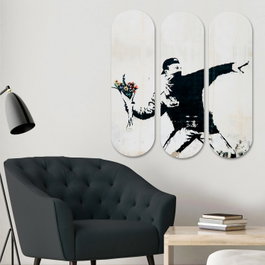 Wallity Cuadro Decorativo de MDF Multicolor (3 Piezas)